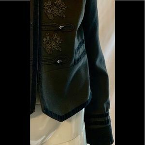 WHBM Military Jacket.Black/Black